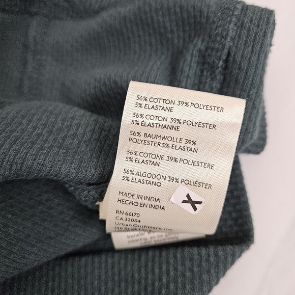 Free People A Little Unruly Square Neck Thermal in Green Gable Size Medium - Picture 8 of 10